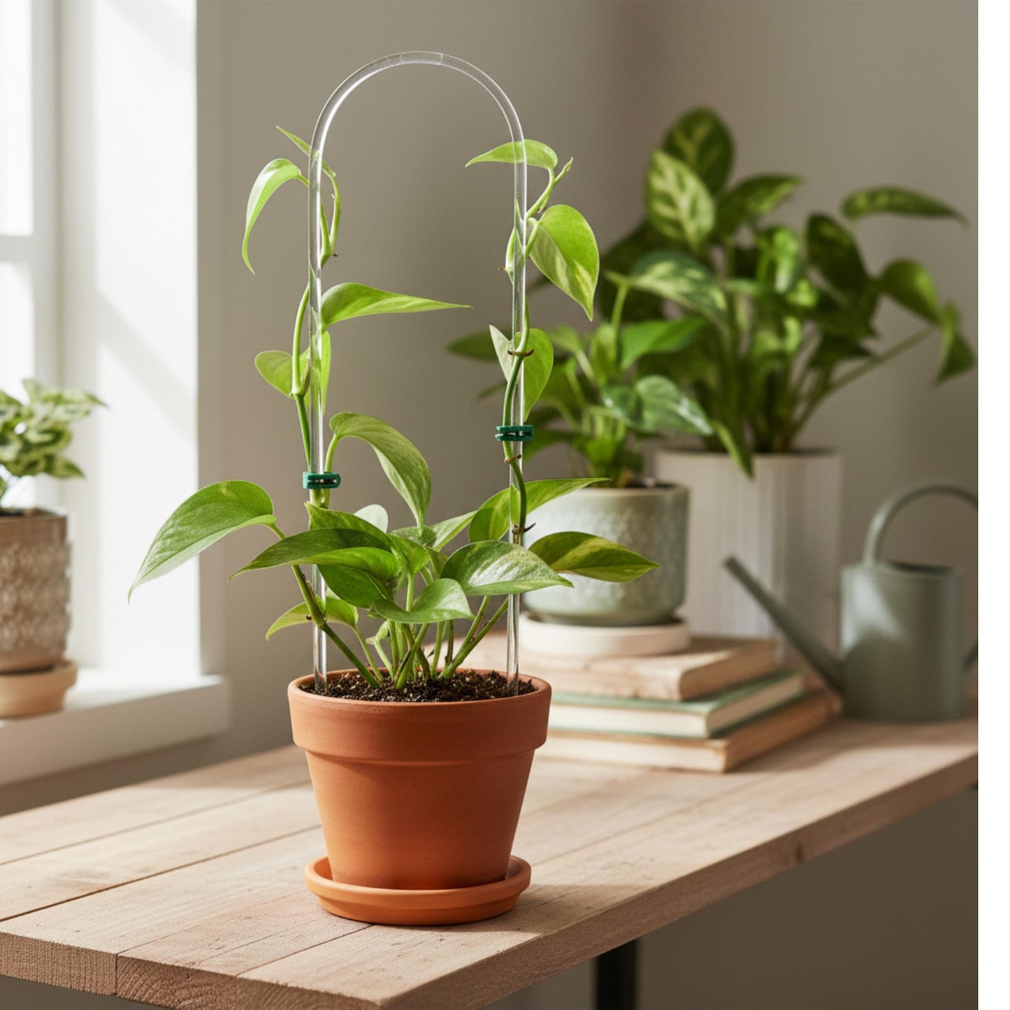 Houseplant Trellis indoor, Clear as Day: The Arch Trellis, Support Your Greenery