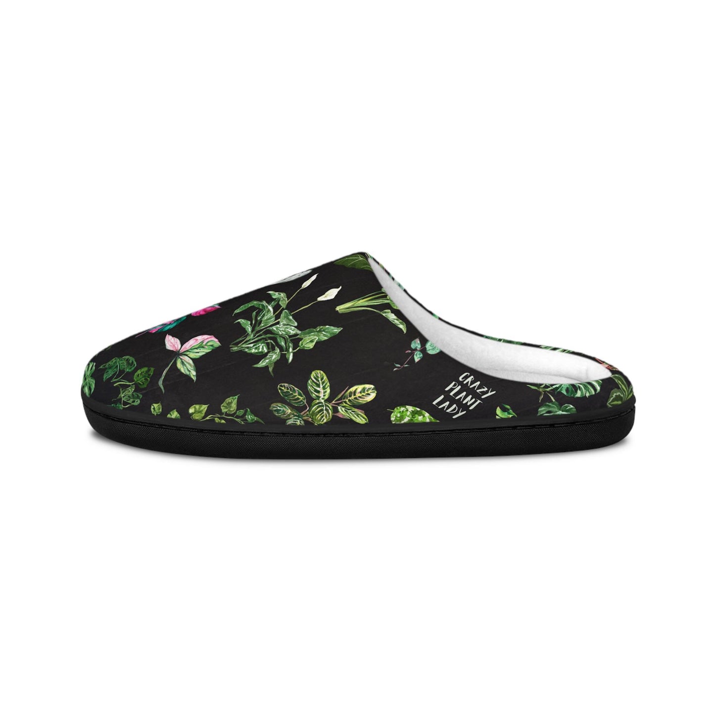 Slippers, Plant Slippers - Crazy Plant Lady House Shoes, Indoor Gardener Gift, Plant Lover Slip-Ons, Botanical Footwear, Green Thumb