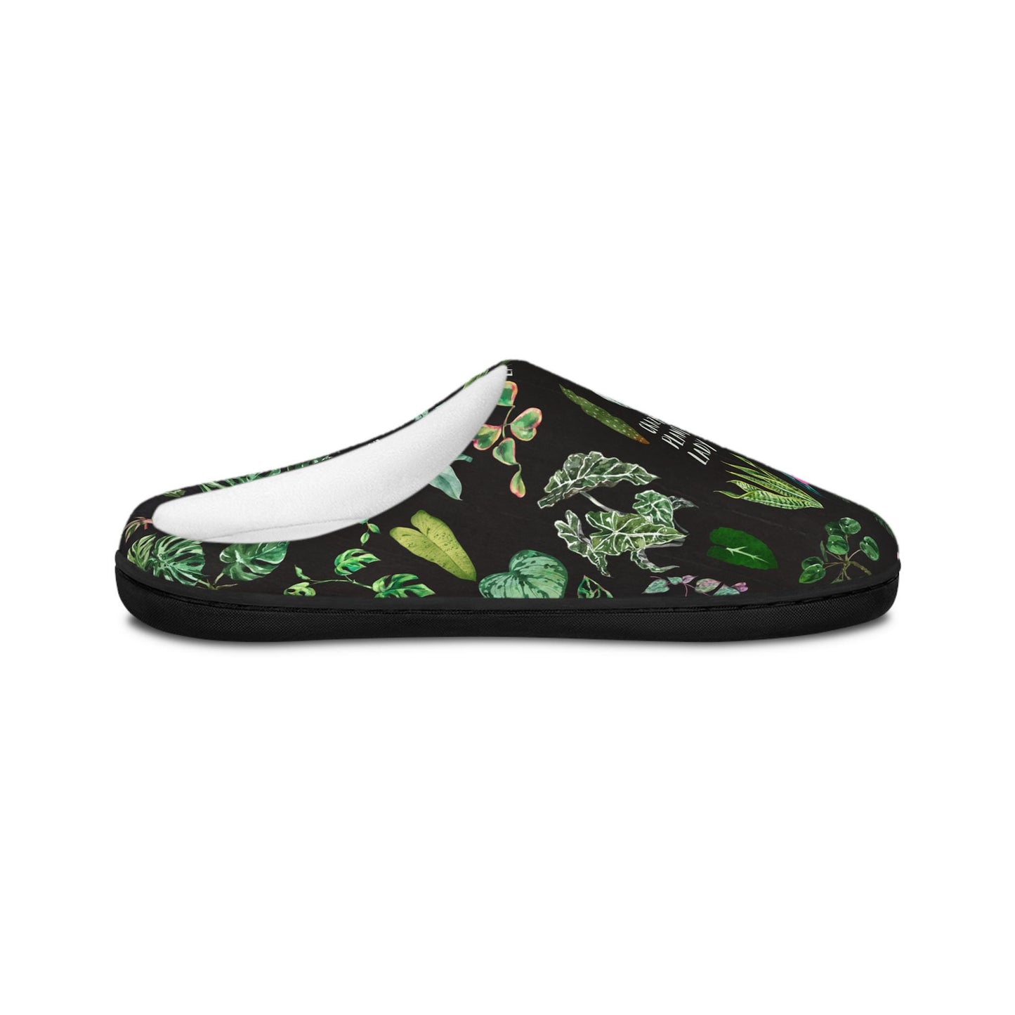 Slippers, Plant Slippers - Crazy Plant Lady House Shoes, Indoor Gardener Gift, Plant Lover Slip-Ons, Botanical Footwear, Green Thumb