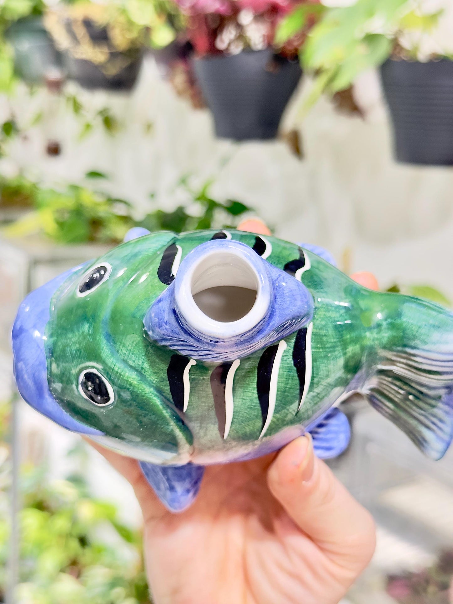 Ceramic Fish Planter, Propagation Container, Ceramic Planter, Cute Planter, Planter for Cuttings, Unique Planters, Antique Planters