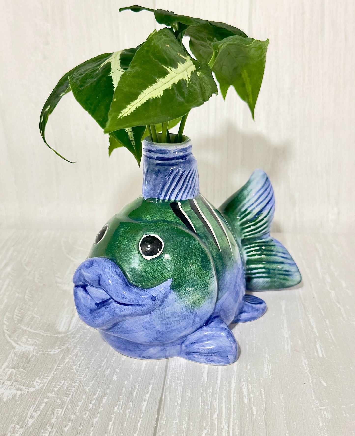 Ceramic Fish Planter, Propagation Container, Ceramic Planter, Cute Planter, Planter for Cuttings, Unique Planters, Antique Planters