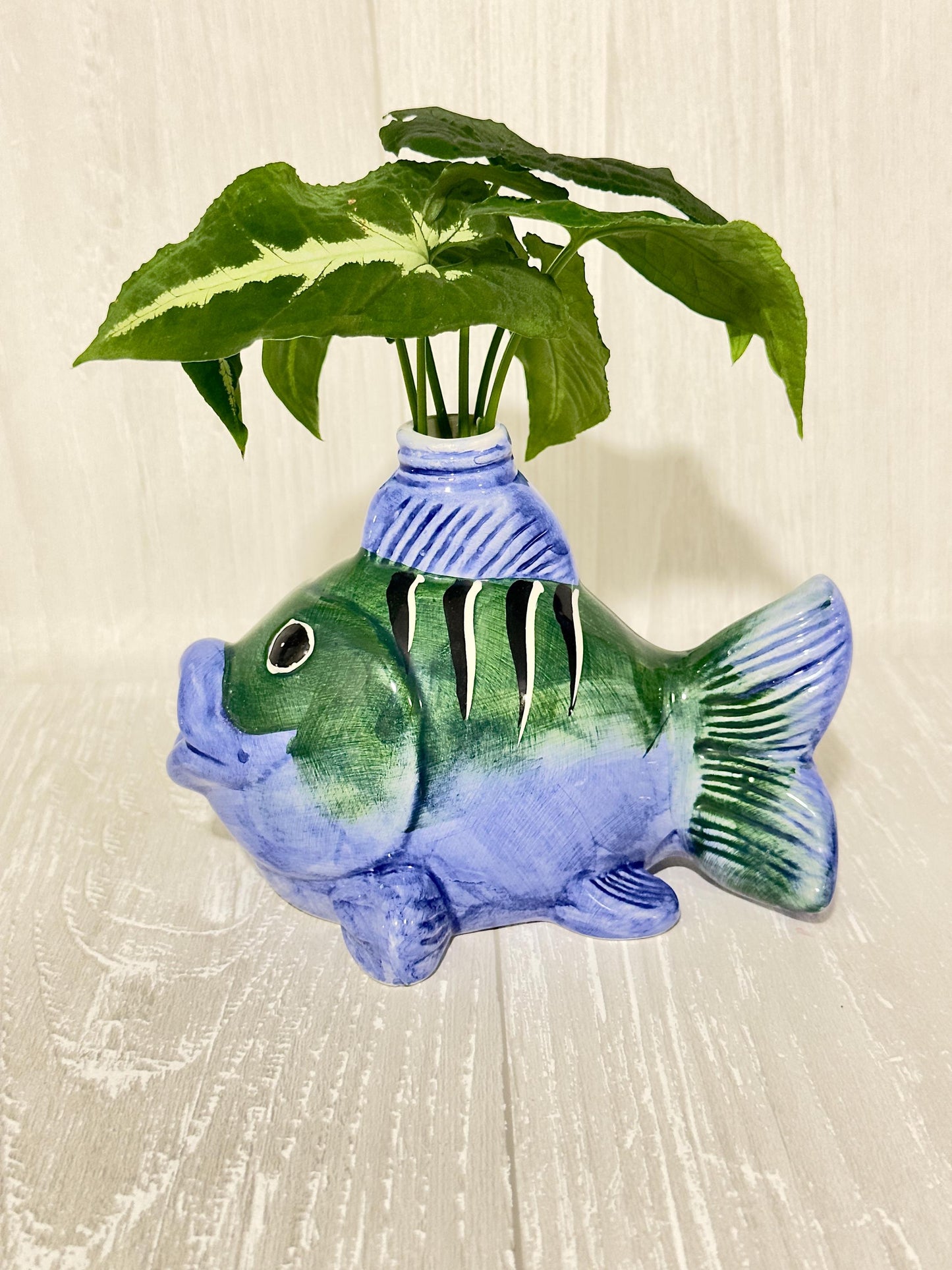 Ceramic Fish Planter, Propagation Container, Ceramic Planter, Cute Planter, Planter for Cuttings, Unique Planters, Antique Planters
