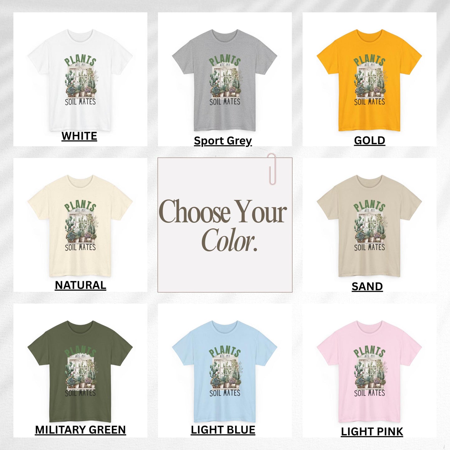 Plant Lover Tee Shirt, Unisex Heavy Cotton Tee, Plant Friend Gift, Christmas Birthday White Elephant, Plant Lover T-shirt, Plant Enthusiast