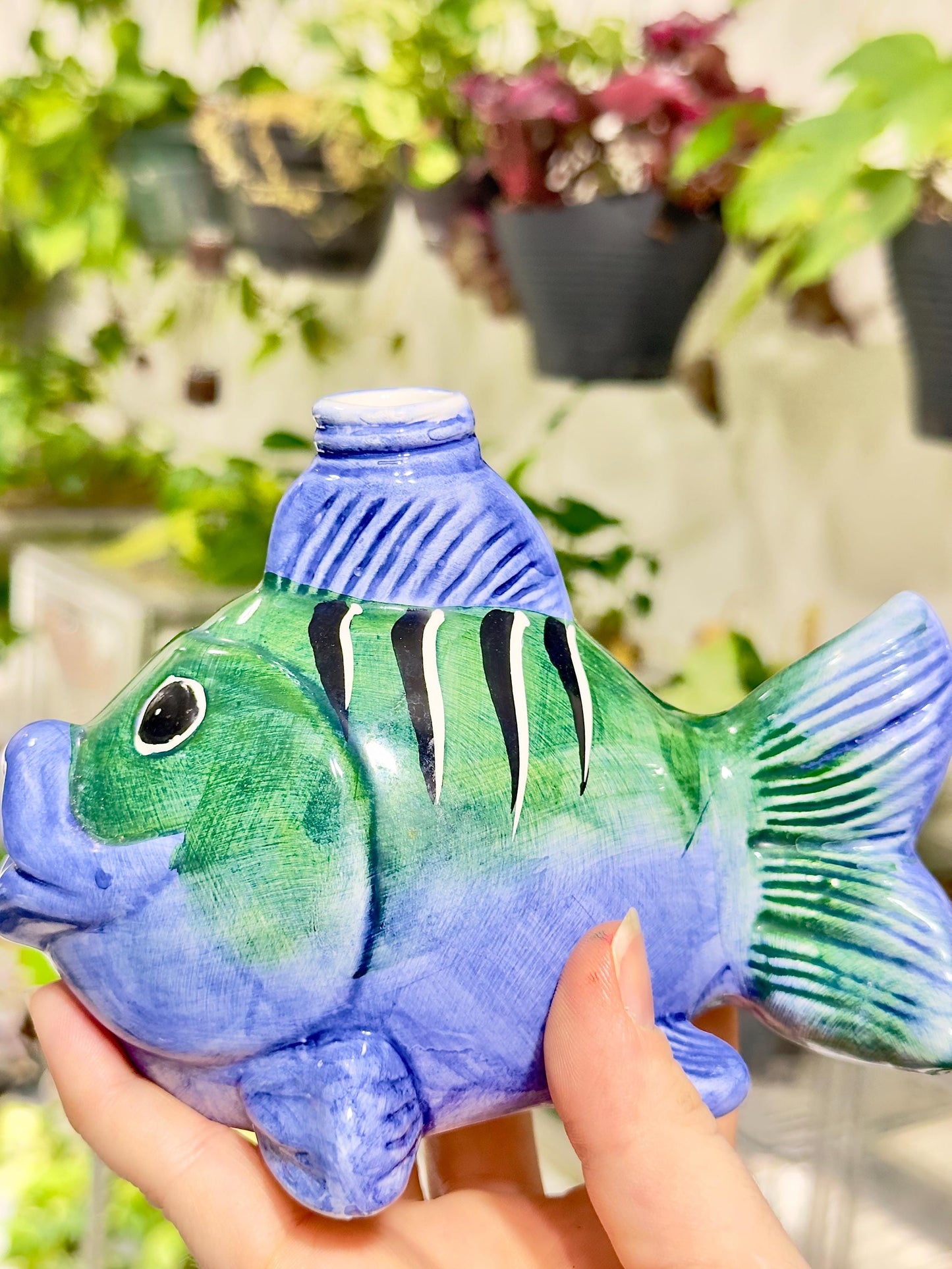 Ceramic Fish Planter, Propagation Container, Ceramic Planter, Cute Planter, Planter for Cuttings, Unique Planters, Antique Planters