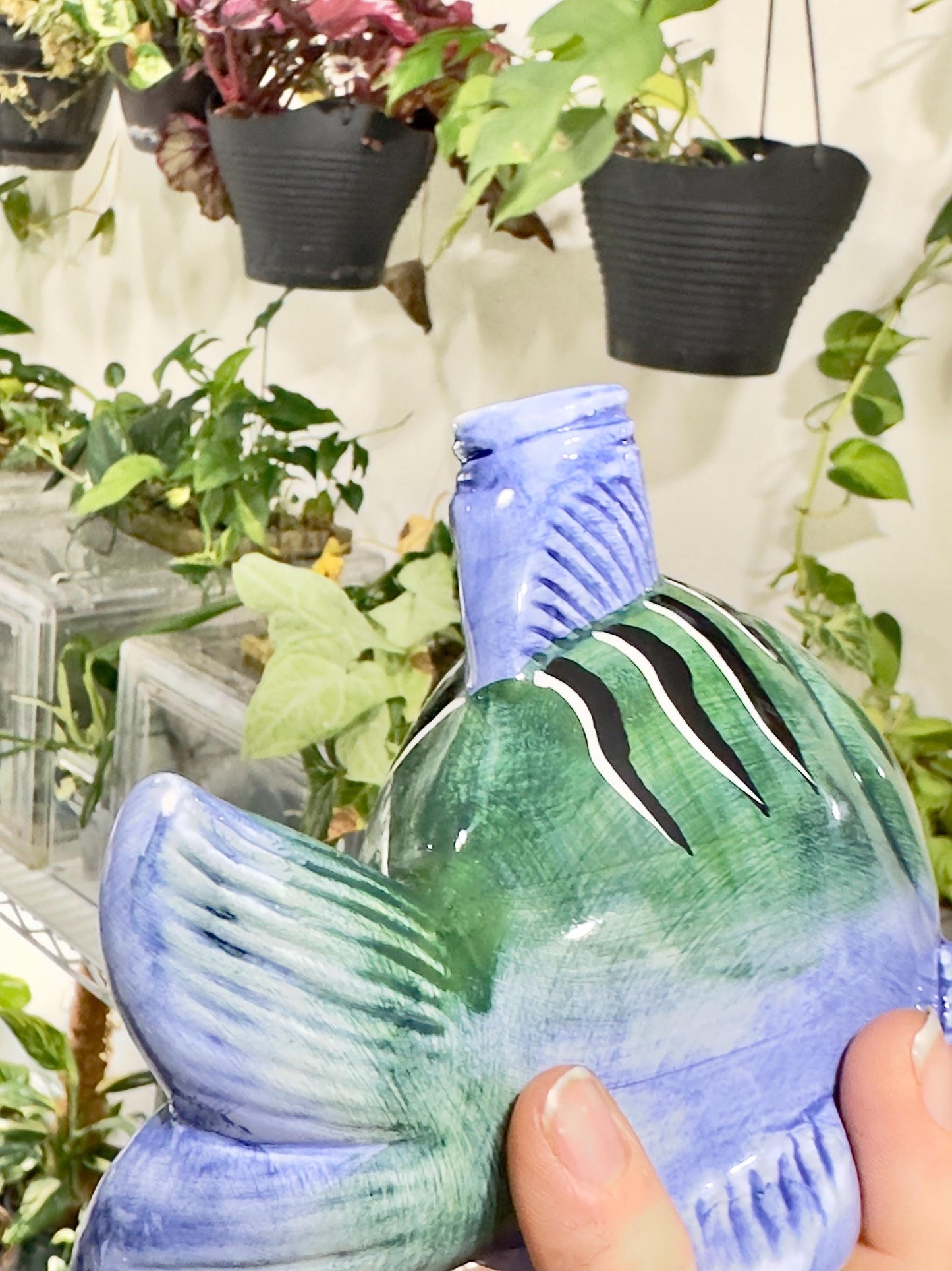 Ceramic Fish Planter, Propagation Container, Ceramic Planter, Cute Planter, Planter for Cuttings, Unique Planters, Antique Planters
