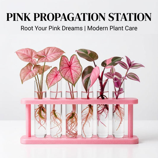 Pink Plant Propagation Station, In-House Designed 3D Printed Propagation Station, Pink Plants Cuttings Variety, Unique Plant Desktop Gift