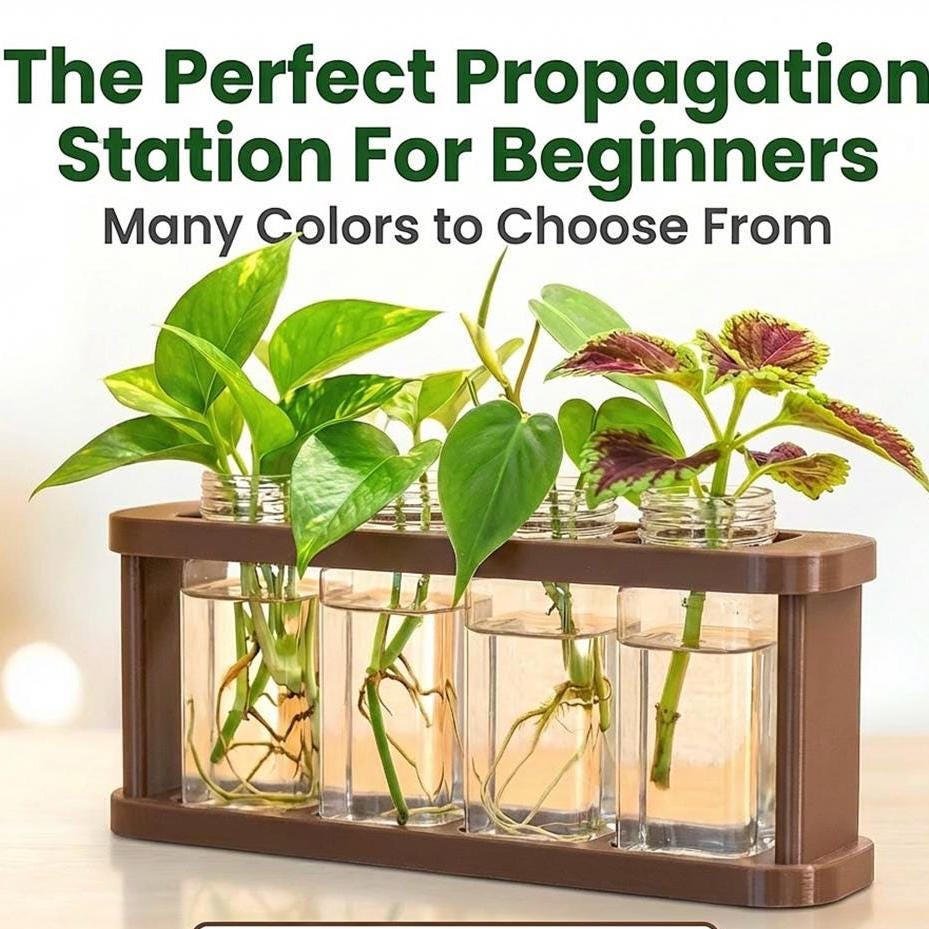 Plant Propagation Station, Wide Mouth Container for Cuttings, Personalized Propagation Station, Modern Plant Décor, Glass Jars for Cuttings
